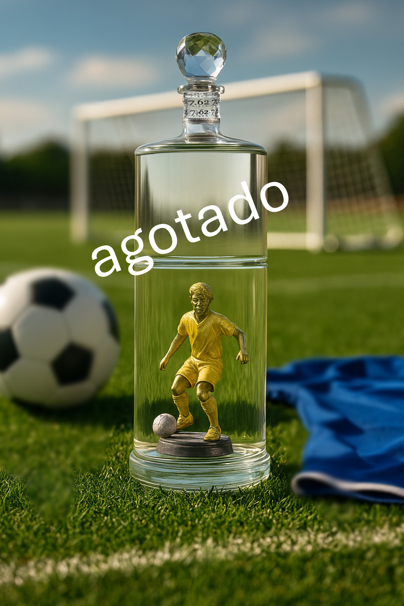 Jugador agotado BOTELLA DE PISCO JUGADOR DE FUTBOL (700ml) - Imagen 1